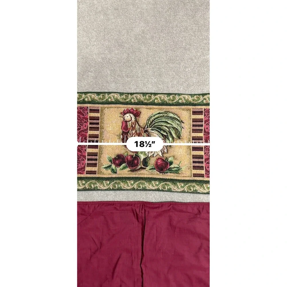 Vintage Rooster Apple Tapestry Placemats Set of 2 French Country Farmhouse Decor